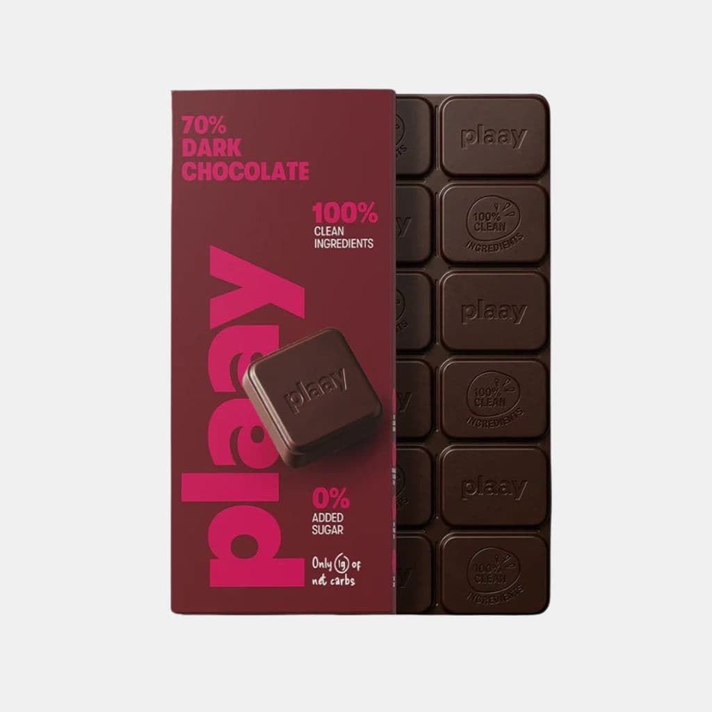 Plaay Dark Chocolate Slab 80g