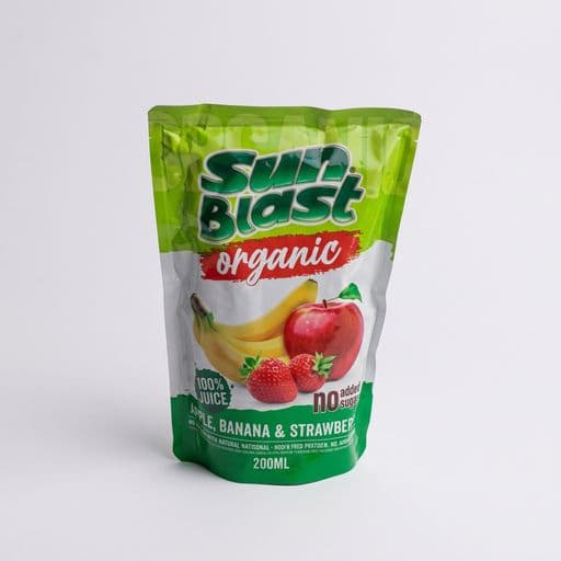 Sun Blast Organic Apple Banana and Strawberry