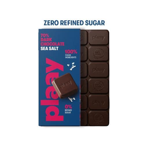 Plaay Dark Chocolate Sea Salt Slab 80g
