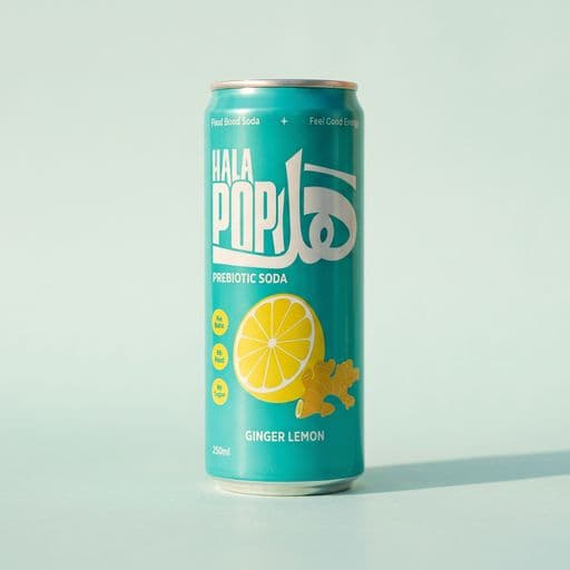 Hala Pop Prebiotic Soda Ginger Lemon 250 ml