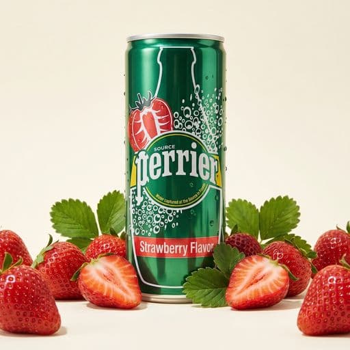 PERRIER CANS WATER STRAWBERRY 250ML