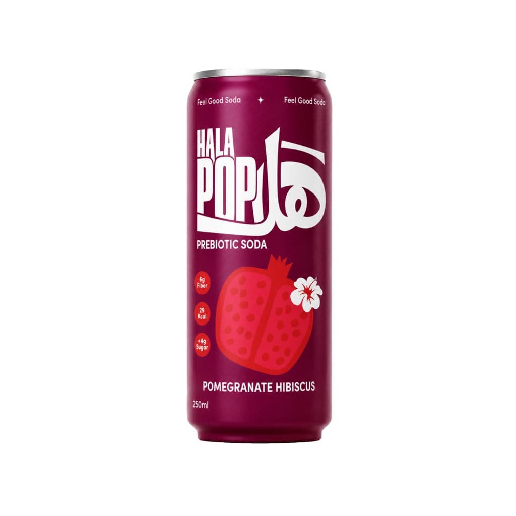 Hala Pop Prebiotic Soda Pomegranate Hibiscus 250ml