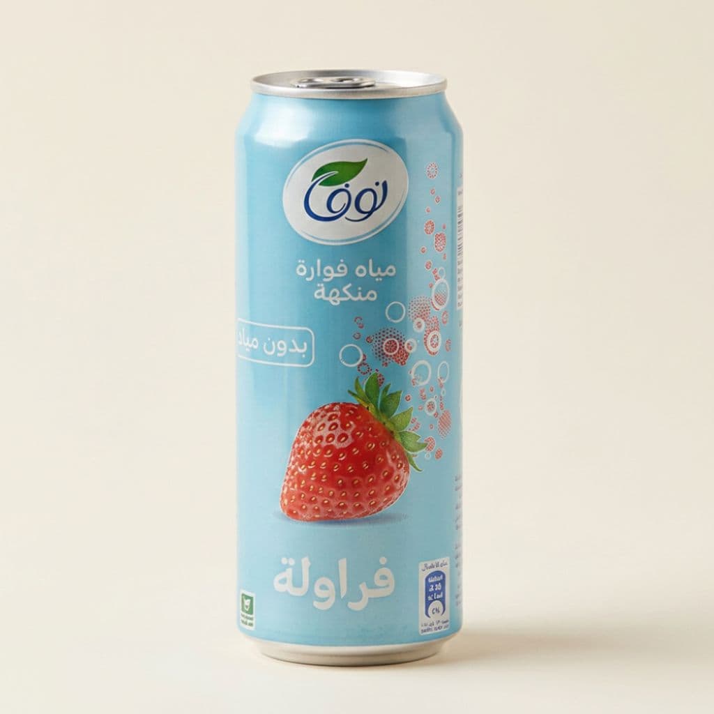 مياه نوفا فوارة بنكهة الفراولة ٢٥٠ مل