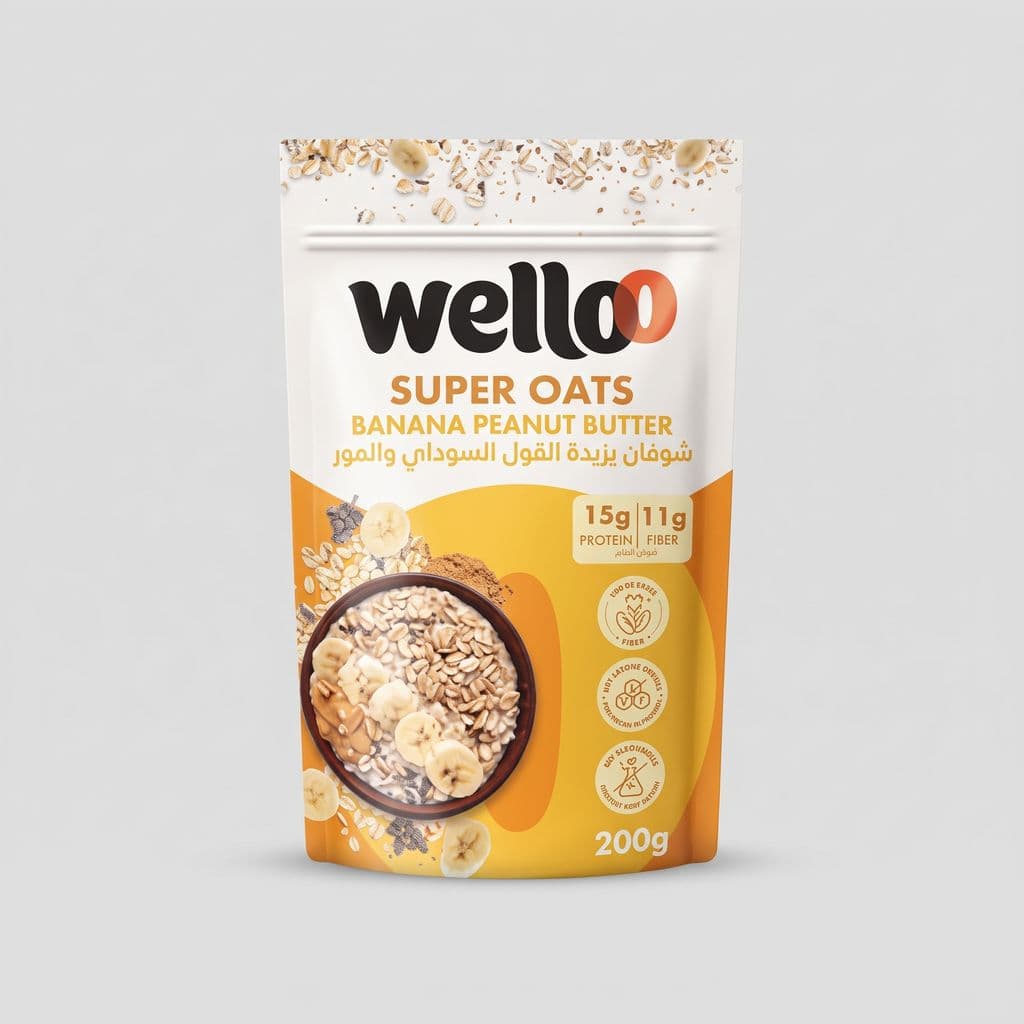 Wello Super Oats Banana Peanut Butter 200g